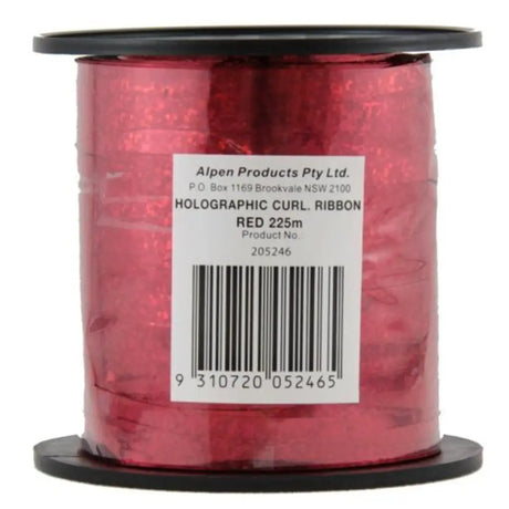 Alpen Holographic Curling Ribbon Red 225m 205246