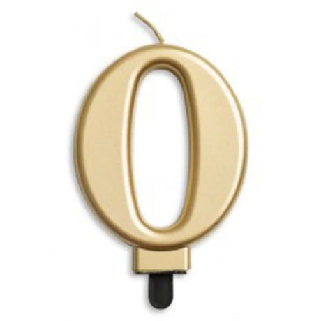 Alpen Occasions Birthday Candles Number 0 Jumbo Gold 431260