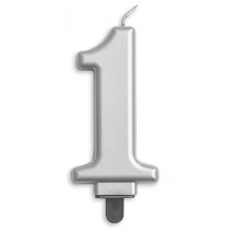 Alpen Occasions Birthday Candles Number 1 Jumbo Silver 431251