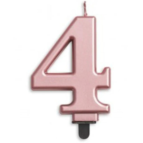 Alpen Occasions Birthday Candles Number 4 Jumbo Rose Gold 431274