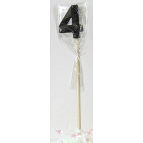 Alpen Occasions Birthday Candles Number 4 Long Stick Glitter Black 447404