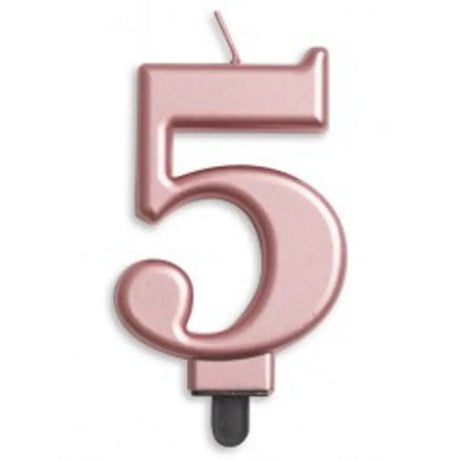 Alpen Occasions Birthday Candles Number 5 Jumbo Rose Gold 431275