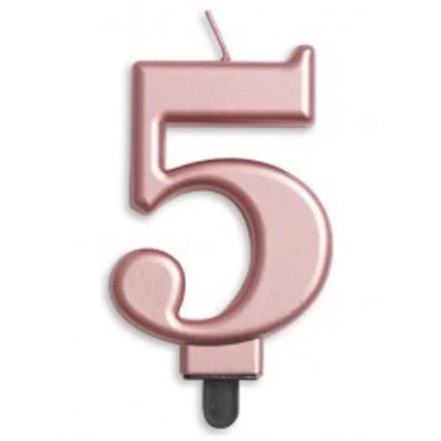 Alpen Occasions Birthday Candles Number 5 Jumbo Rose Gold 431275
