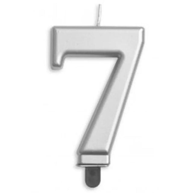 Alpen Occasions Birthday Candles Number 7 Jumbo Silver 431257