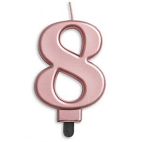Alpen Occasions Birthday Candles Number 8 Jumbo Rose Gold 431278