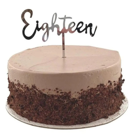 Alpen Occasions Cake Topper Acrylic Eighteen Silver 443081
