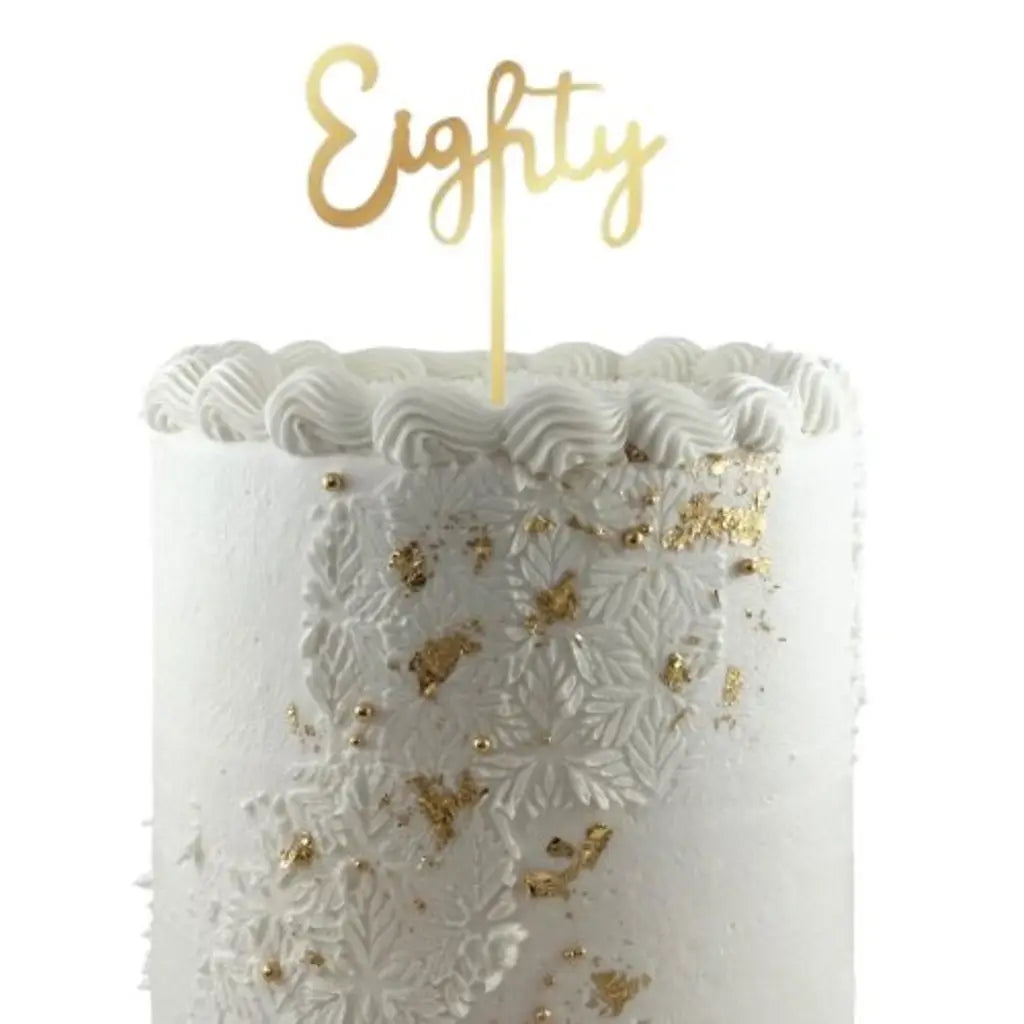 Alpen Occasions Cake Topper Acrylic Eighty Gold 443117