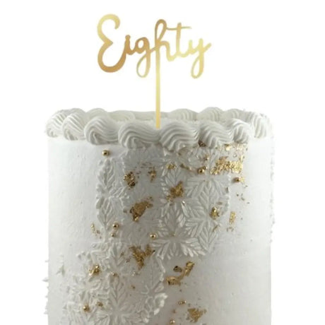 Alpen Occasions Cake Topper Acrylic Eighty Gold 443117
