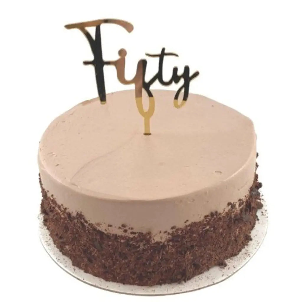 Alpen Occasions Cake Topper Acrylic Fifty Gold 443096