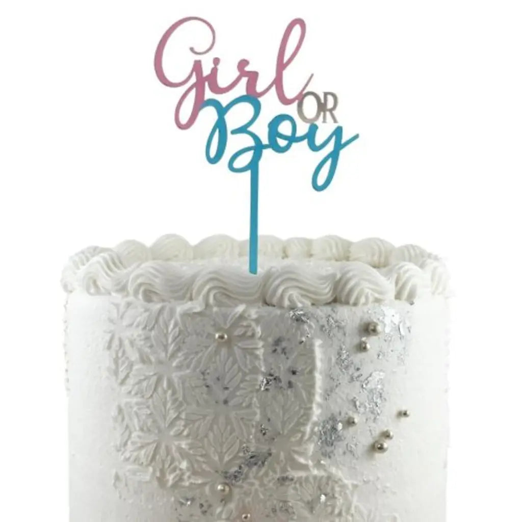 Alpen Occasions Cake Topper Acrylic Girl or Boy 443048