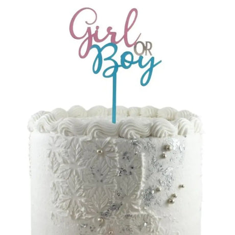 Alpen Occasions Cake Topper Acrylic Girl or Boy 443048