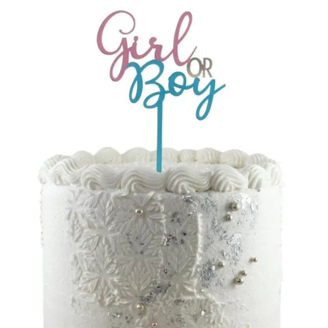 Alpen Occasions Cake Topper Acrylic Girl or Boy 443048