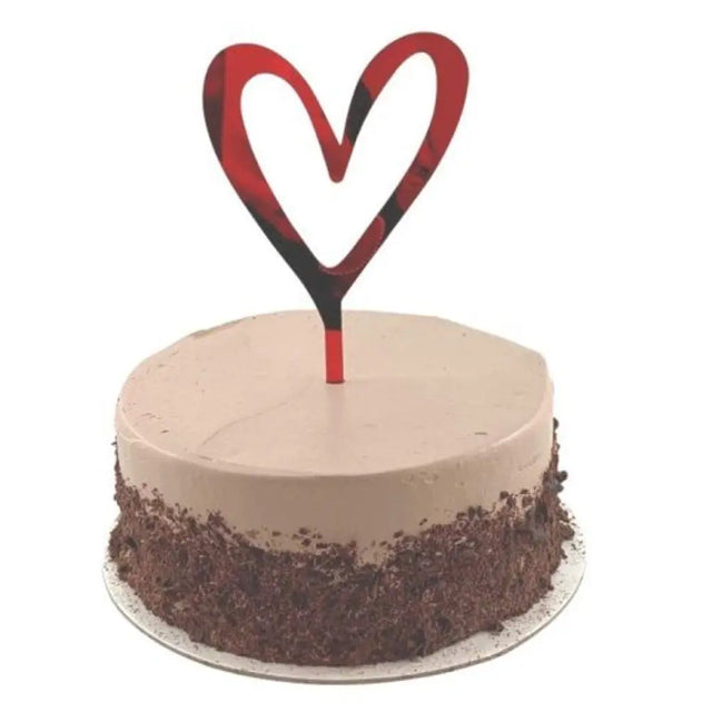 Alpen Occasions Cake Topper Acrylic Heart Red 443034
