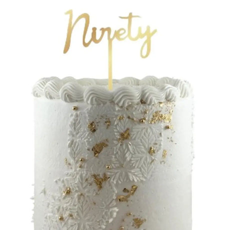 Alpen Occasions Cake Topper Acrylic Ninety Gold 443121