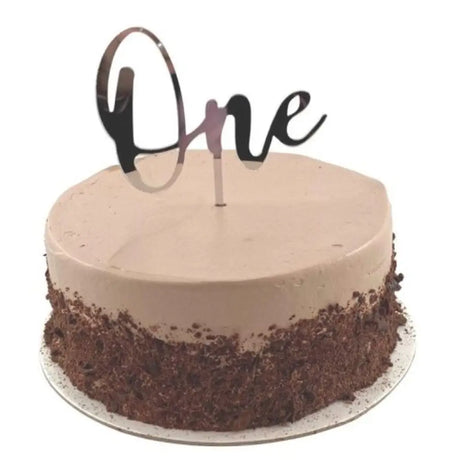 Alpen Occasions Cake Topper Acrylic One Silver 443051