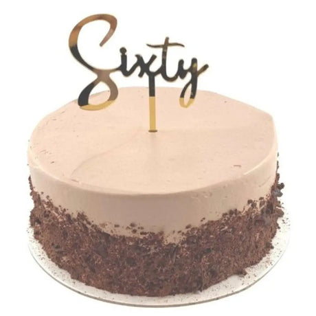 Alpen Occasions Cake Topper Acrylic Sixty Gold 443098