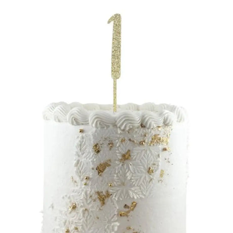 Alpen Occasions Cake Topper Number 1 Glitter Gold 443151