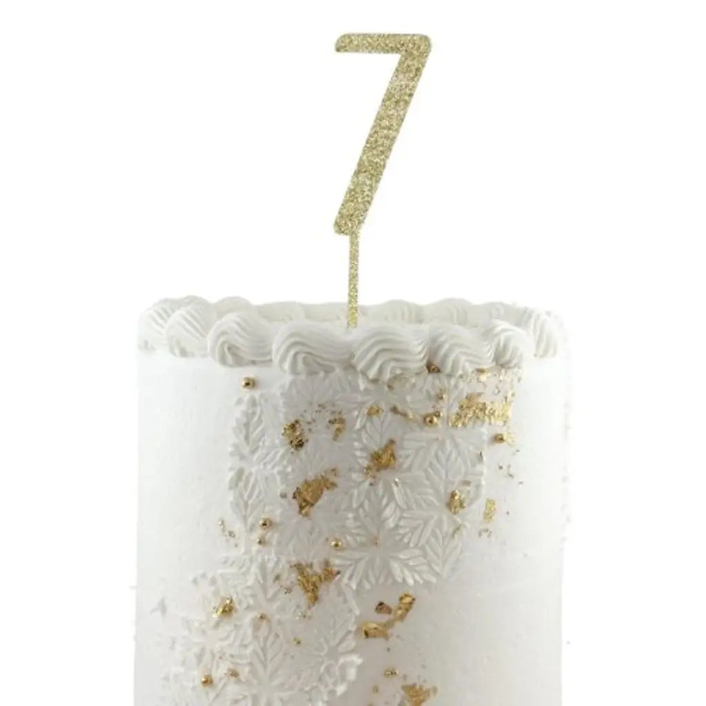 Alpen Occasions Cake Topper Number 7 Glitter Gold 443157