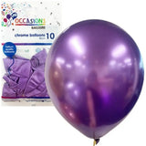 Alpen Occasions Latex Balloon Chrome Purple 30cm 10Pk 203177