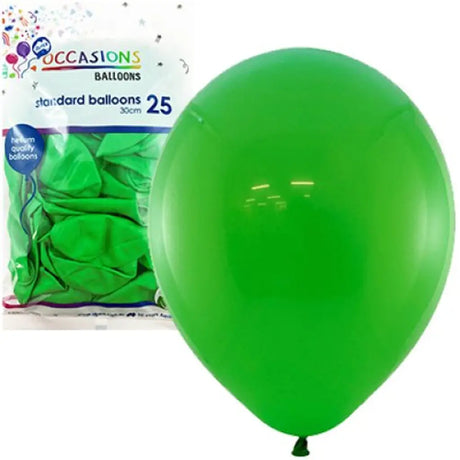 Alpen Occasions Latex Balloon Emerald Green 30cm 25Pk 203123