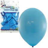 Alpen Occasions Latex Balloon Light Blue 25cm 15Pk 203451