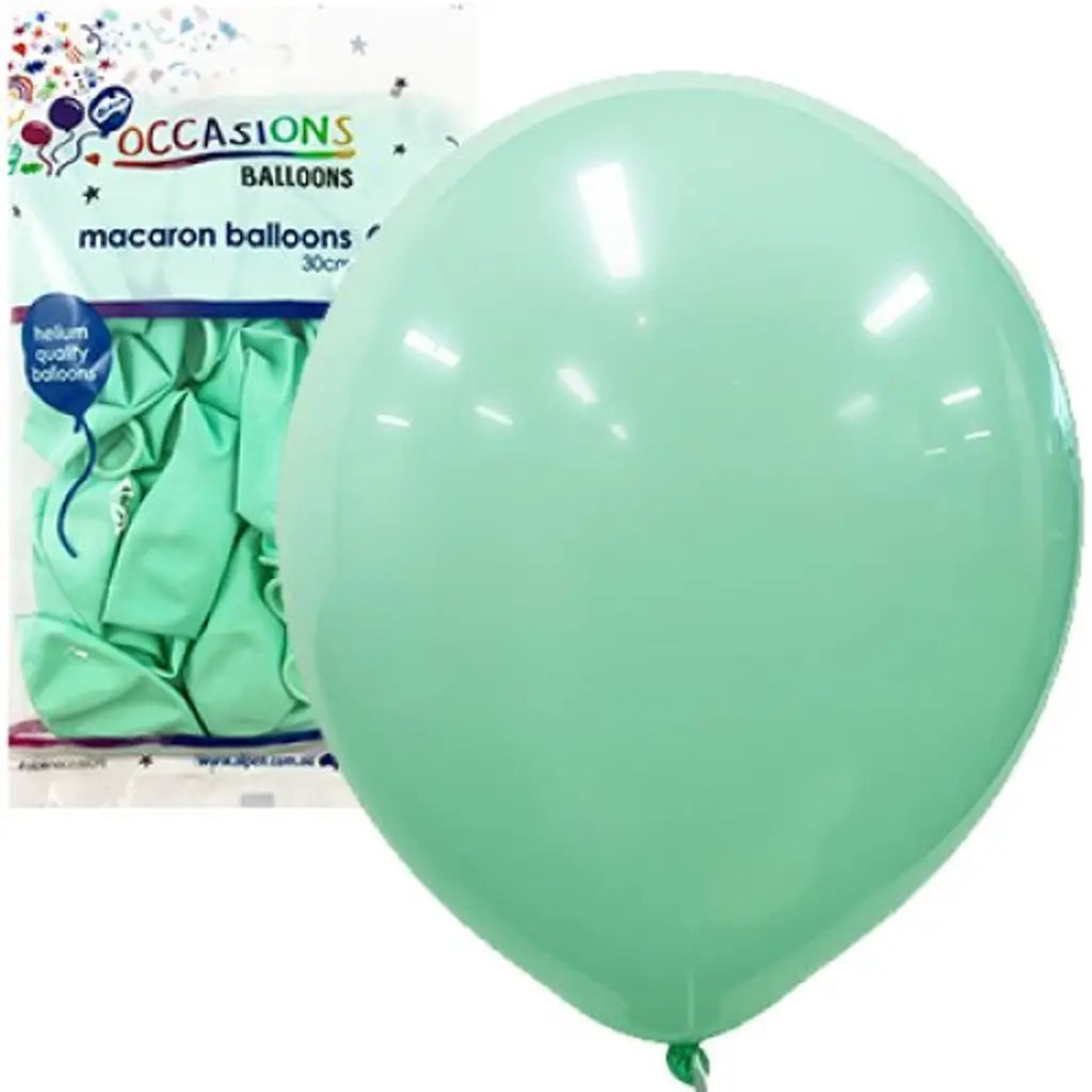 Alpen Occasions Latex Balloon Macaron Green 30cm 25Pk 203194