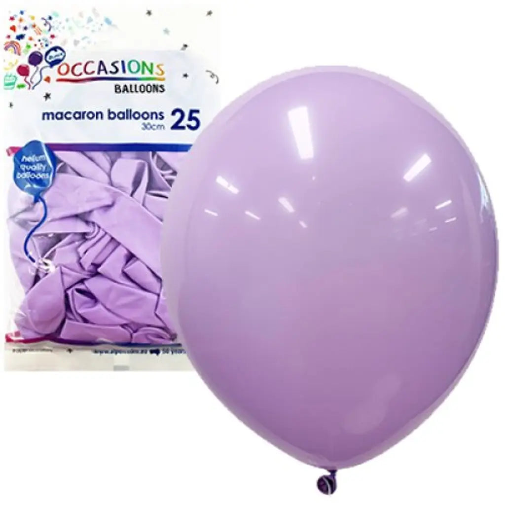 Alpen Occasions Latex Balloon Macaron Lavender 30cm 25Pk 203193