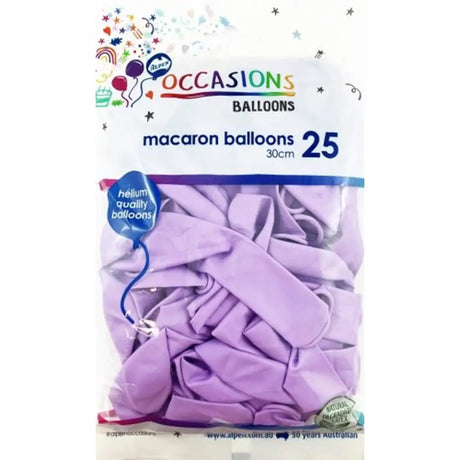 Alpen Occasions Latex Balloon Macaron Lavender 30cm 25Pk 203193
