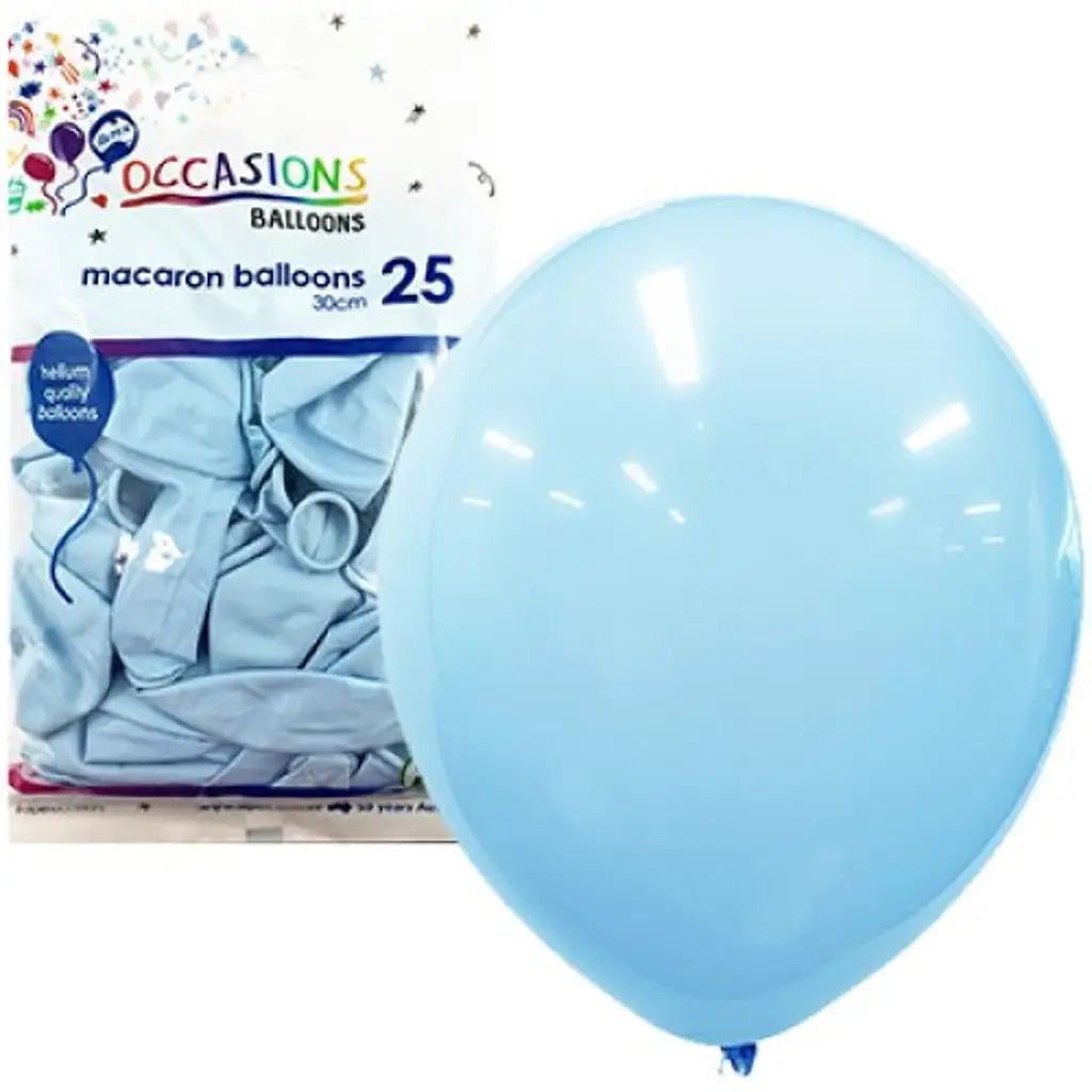 Alpen Occasions Latex Balloon Macaron Light Blue 30cm 25Pk 203191