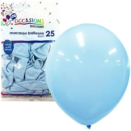 Alpen Occasions Latex Balloon Macaron Light Blue 30cm 25Pk 203191