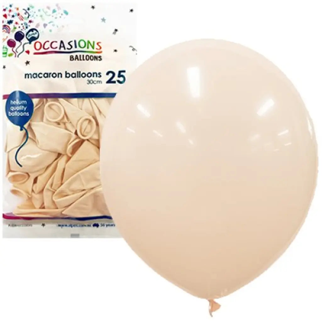 Alpen Occasions Latex Balloon Macaron Peach 30cm 25Pk 203196