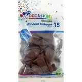 Alpen Occasions Latex Balloon Maroon 25cm 15Pk 203456