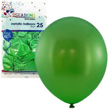 Alpen Occasions Latex Balloon Metallic Lime 30cm 25Pk 203143