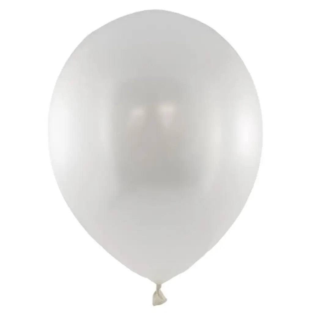 Alpen Occasions Latex Balloon Metallic White 30cm 25Pk 203146