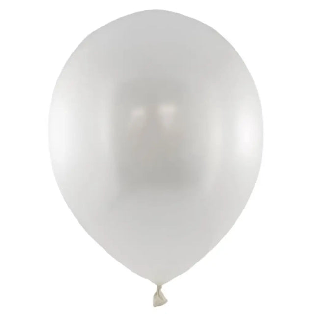 Alpen Occasions Latex Balloon Metallic White 30cm 25Pk 203146