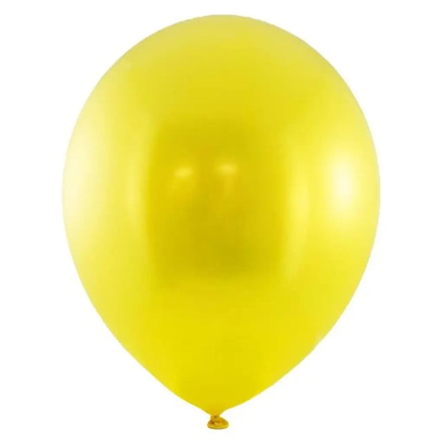 Alpen Occasions Latex Balloon Metallic Yellow 30cm 25Pk 203145