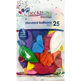 Alpen Occasions Latex Balloon Standard Assorted 30cm 25Pk 203110