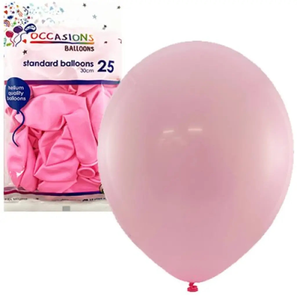 Alpen Occasions Latex Balloon Standard Light Pink 30cm 25Pk 203121