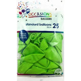 Alpen Occasions Latex Balloon Standard Lime 30cm 25Pk 203113