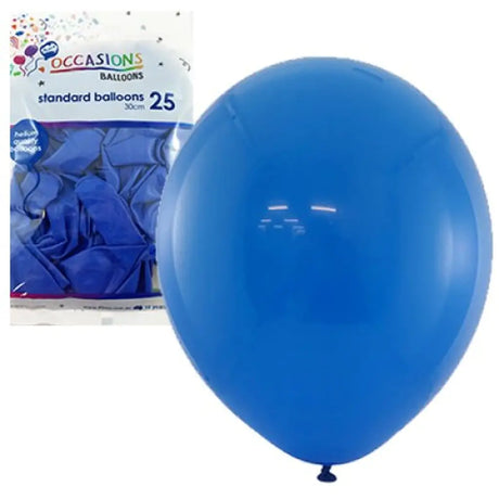 Alpen Occasions Latex Balloon Standard Royal Blue 30cm 25Pk 203112