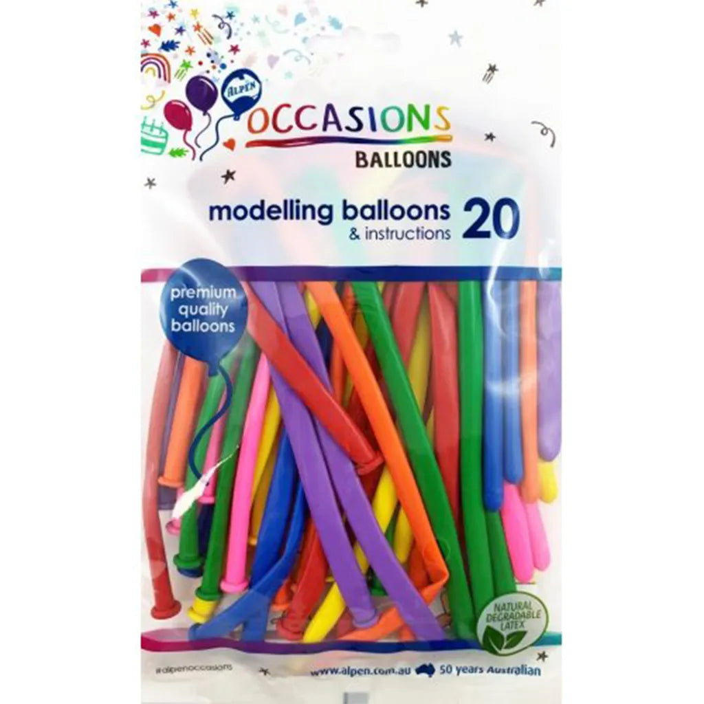 Alpen Occasions Latex Balloons Modelling 20Pk 203295 04