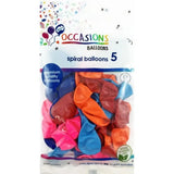 Alpen Occasions Latex Balloons Spirals 5Pk 203265