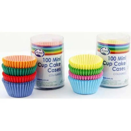 Alpen Occasions Mini Cupcake Cases Coloured 100Pk 107165