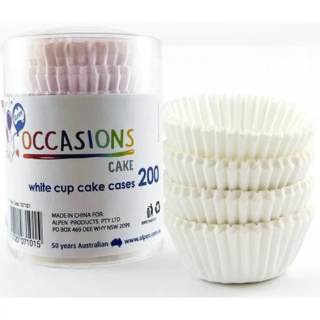 Alpen Occasions Mini Cupcake Cases White 100Pk 107161