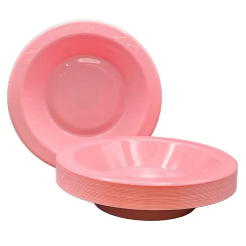 Alpen Occasions Reusable Bowls Light Pink 180mm 20Pk 384104