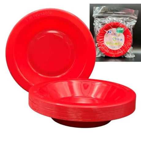 Alpen Occasions Reusable Bowls Red 180mm 20Pk 384116
