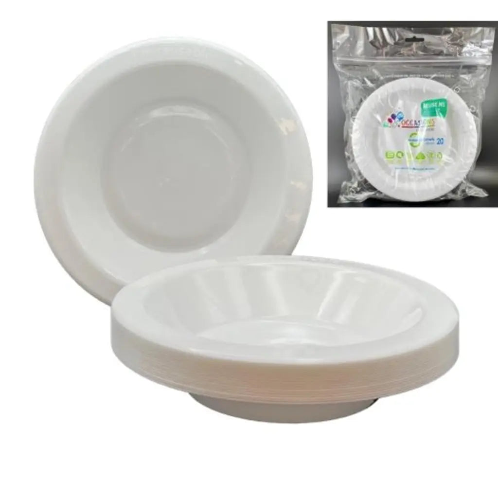 Alpen Occasions Reusable Bowls White 180mm 20Pk 384101