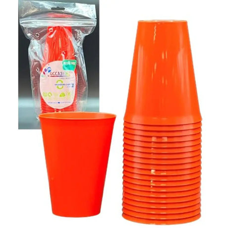 Alpen Occasions Reusable Cups Orange 285ml 20Pk 385149