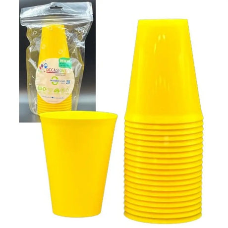 Alpen Occasions Reusable Cups Yellow 285ml 20Pk 385125