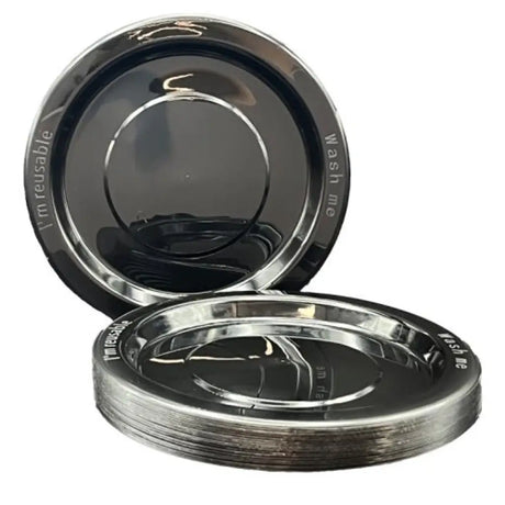 Alpen Occasions Reusable Dinner Plates Black 230mm 20Pk 382158